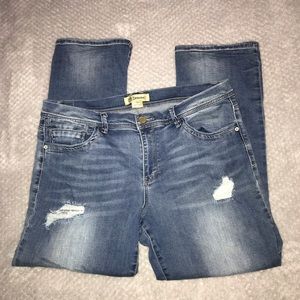 democracy ripped straight leg jeans